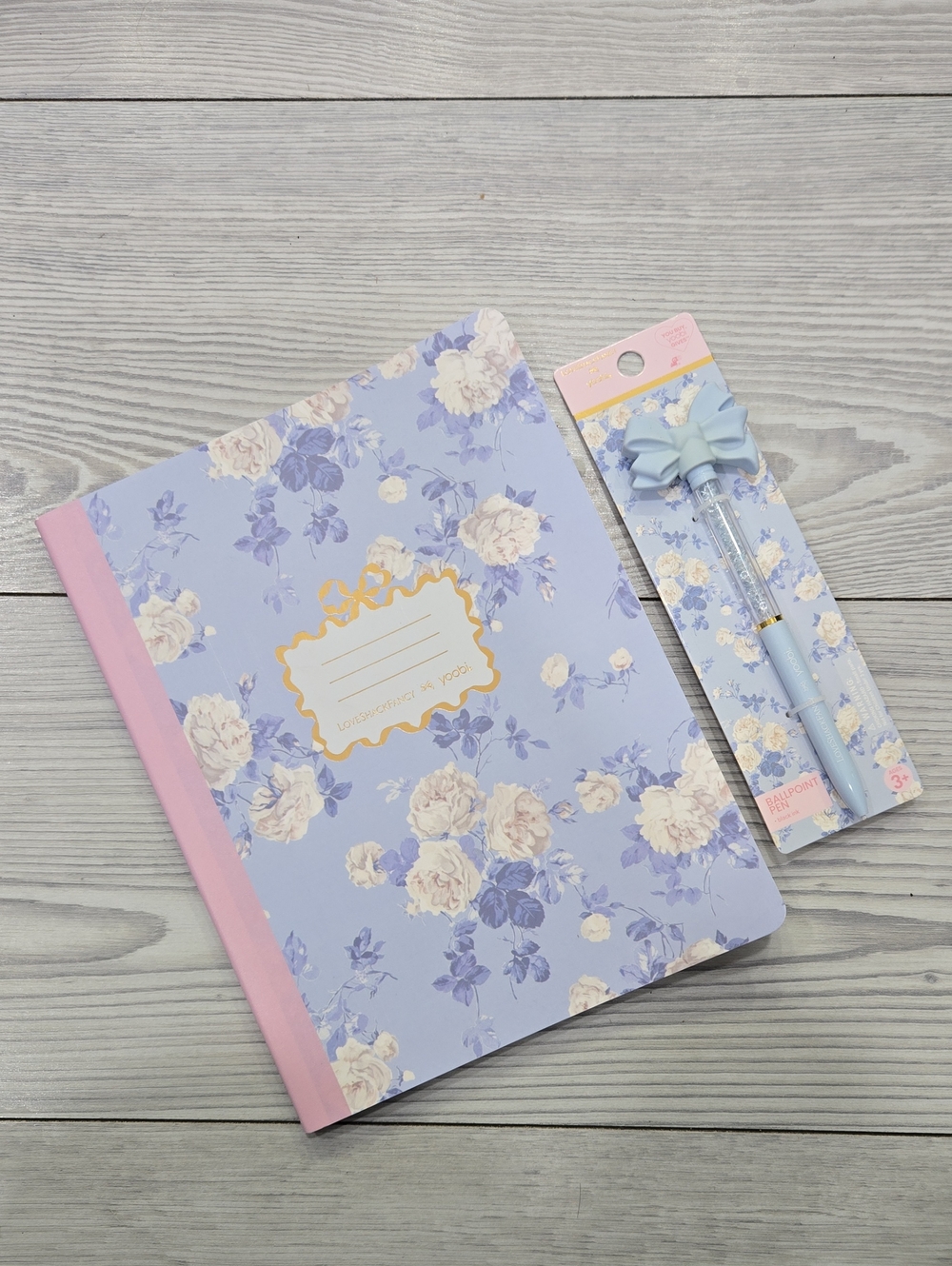 LoveShackFancy X YOOBI Compositiom Notebook & Pen Set